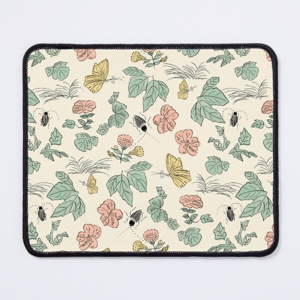 Item preview, Vintage botanical pattern with butterflies and beetles designed and sold by XiangSlowLife.