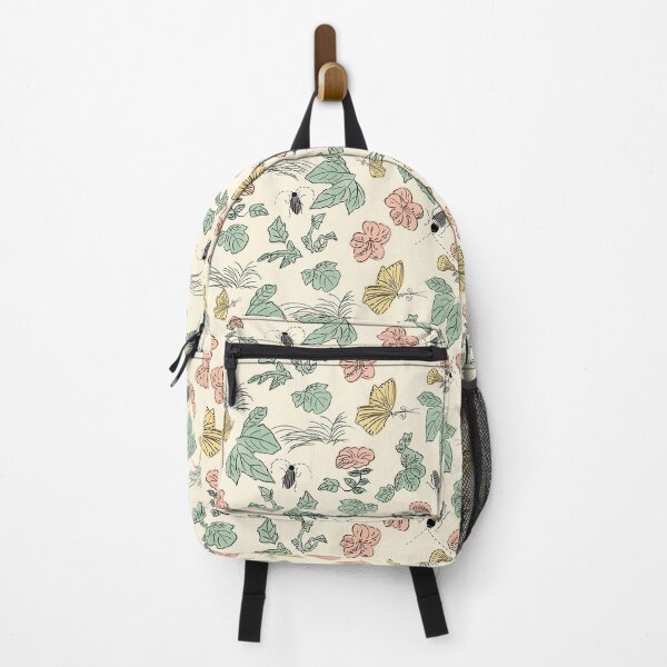 Item preview, Vintage botanical pattern with butterflies and beetles designed and sold by XiangSlowLife.