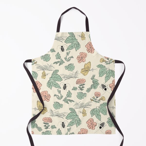 Item preview, Vintage botanical pattern with butterflies and beetles designed and sold by XiangSlowLife.