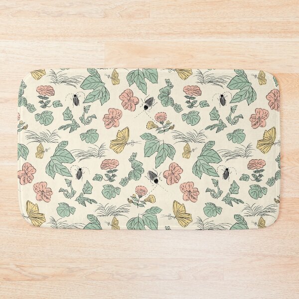 Item preview, Vintage botanical pattern with butterflies and beetles designed and sold by XiangSlowLife.