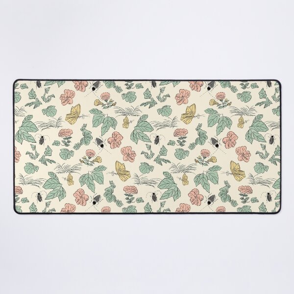Item preview, Vintage botanical pattern with butterflies and beetles designed and sold by XiangSlowLife.