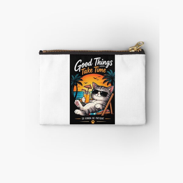 Item preview, Good Things Take Time Beach Cat designed and sold by ThilankaDesign.