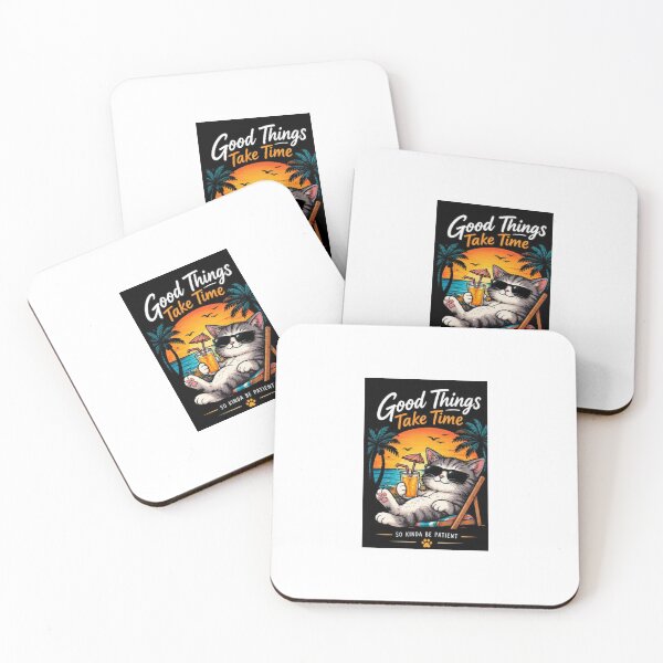 Item preview, Good Things Take Time Beach Cat designed and sold by ThilankaDesign.