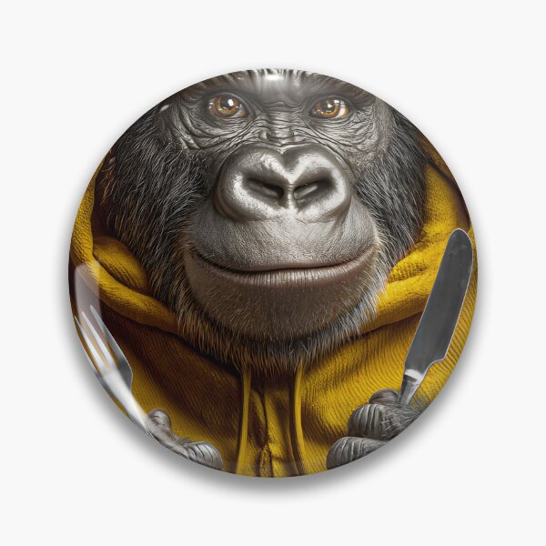 Item preview, Gorilla Diner Feast Prepared in Stylish Hoodie designed and sold by Artessie.