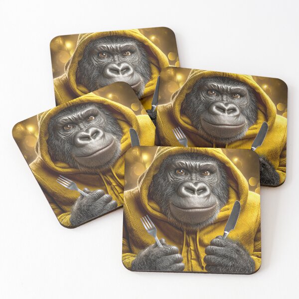 Item preview, Gorilla Diner Feast Prepared in Stylish Hoodie designed and sold by Artessie.
