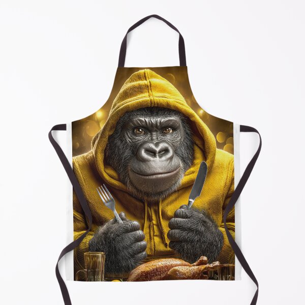 Item preview, Gorilla Diner Feast Prepared in Stylish Hoodie designed and sold by Artessie.