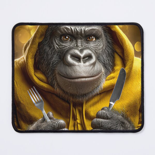 Item preview, Gorilla Diner Feast Prepared in Stylish Hoodie designed and sold by Artessie.
