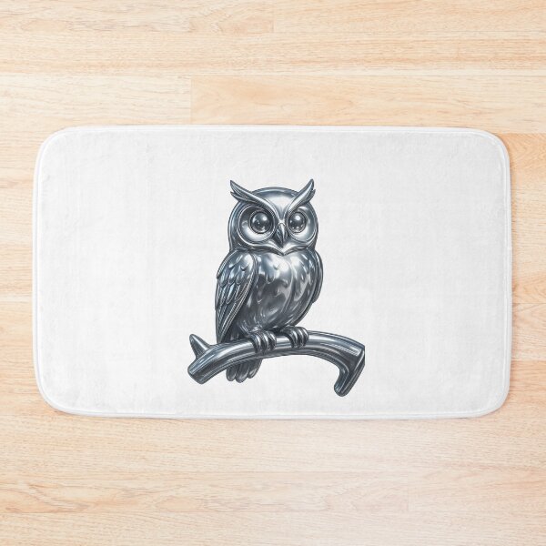 Item preview, Silver Chrome Owl – Gothic and Futuristic Style designed and sold by mimirocker.