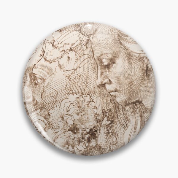 Item preview, Renaissance Sketch of Heads and Figures designed and sold by artofuniverse.
