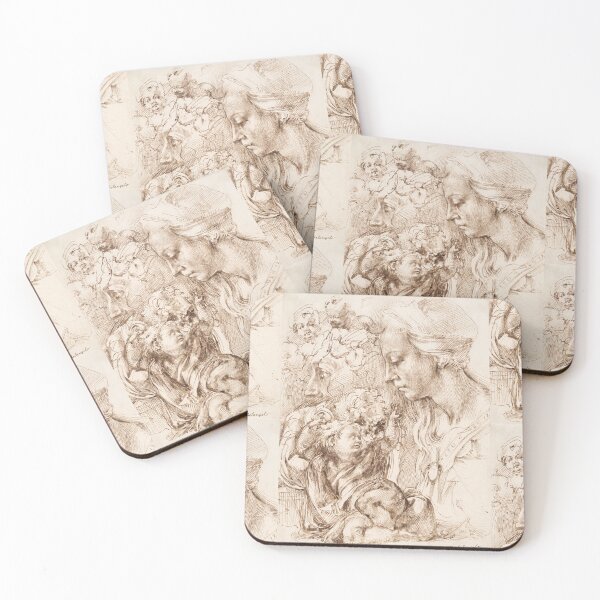 Item preview, Renaissance Sketch of Heads and Figures designed and sold by artofuniverse.