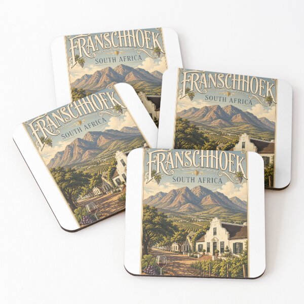 Item preview, Franschhoek South Africa Vineyards beneath Cape Winelands Mountains designed and sold by Aryabek.