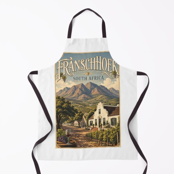 Item preview, Franschhoek South Africa Vineyards beneath Cape Winelands Mountains designed and sold by Aryabek.