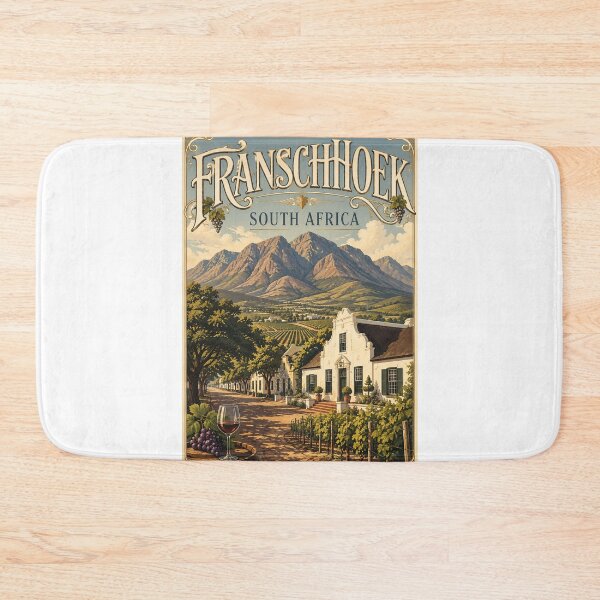 Item preview, Franschhoek South Africa Vineyards beneath Cape Winelands Mountains designed and sold by Aryabek.