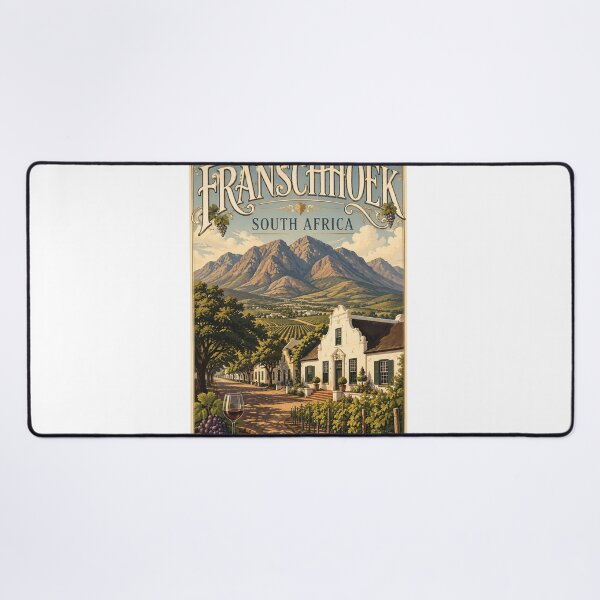 Item preview, Franschhoek South Africa Vineyards beneath Cape Winelands Mountains designed and sold by Aryabek.