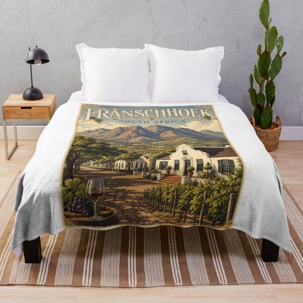 Item preview, Franschhoek South Africa Vineyards beneath Cape Winelands Mountains designed and sold by Aryabek.