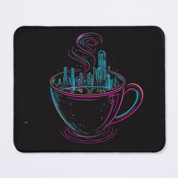 Item preview, 3am coffee with neon thoughts designed and sold by RetroWaveArtCo.