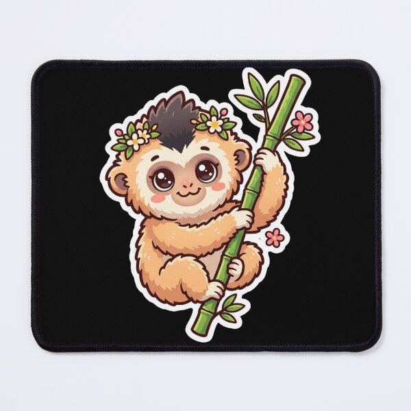Item preview, Hainan Gibbon Cute Kawaii | Endangered Primate designed and sold by redsharkuk.