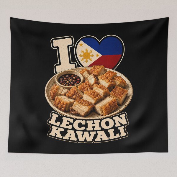 Item preview, I love lechon kawali with Filipino pride design designed and sold by rafaeltto.