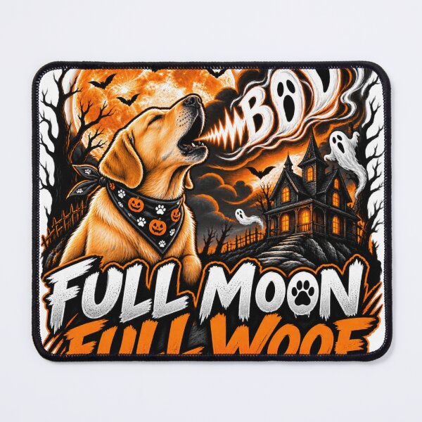 Item preview, Full Moon Full Woof Halloween Labrador Retriever Funny Boo Dog Shirt designed and sold by KnrNazimTHRE4DS.