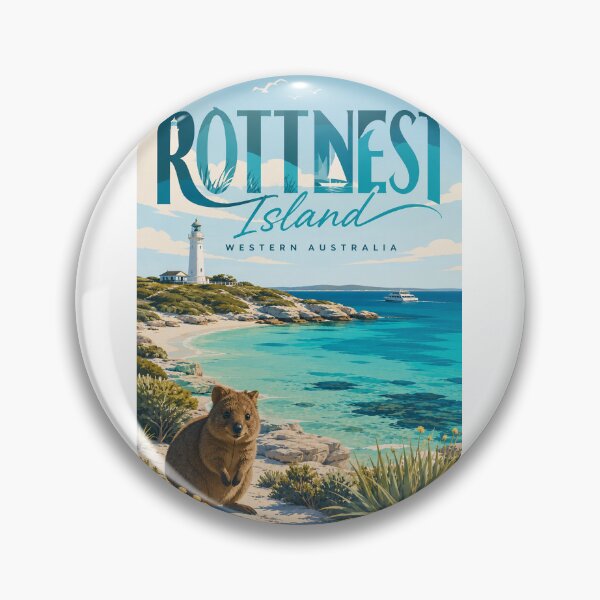 Item preview, Rottnest Island Western Australia with Wadjemup Lighthouse and Quokkas designed and sold by Aryabek.