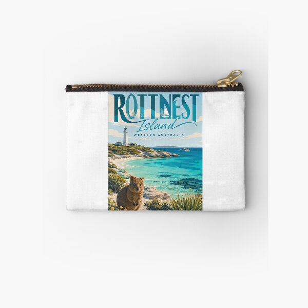 Item preview, Rottnest Island Western Australia with Wadjemup Lighthouse and Quokkas designed and sold by Aryabek.
