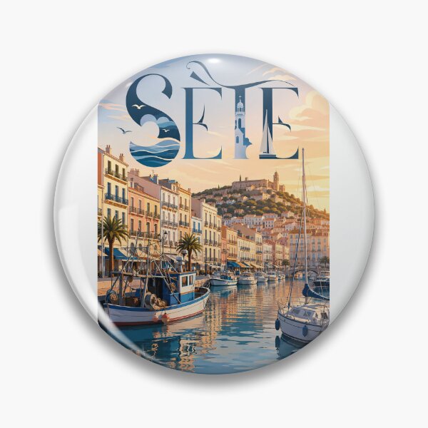 Item preview, Sète France Mediterranean Harbor Waterfront and Mont Saint Clair designed and sold by Aryabek.