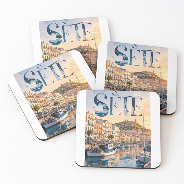Item preview, Sète France Mediterranean Harbor Waterfront and Mont Saint Clair designed and sold by Aryabek.