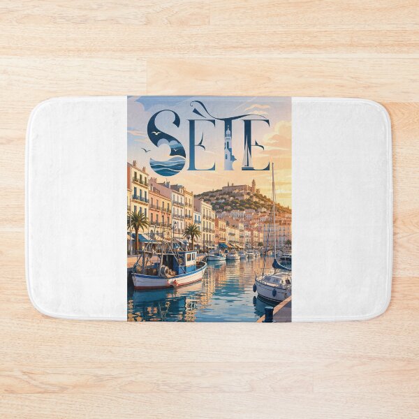 Item preview, Sète France Mediterranean Harbor Waterfront and Mont Saint Clair designed and sold by Aryabek.