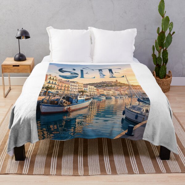 Item preview, Sète France Mediterranean Harbor Waterfront and Mont Saint Clair designed and sold by Aryabek.
