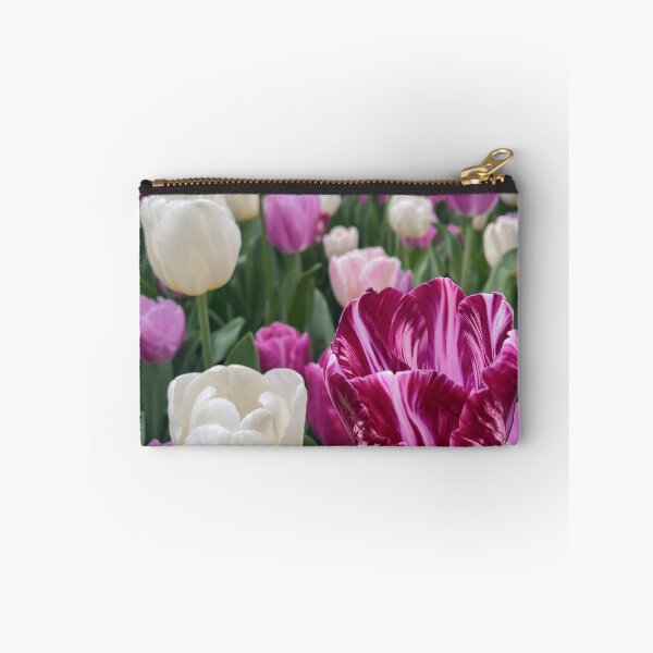 Item preview, Burgundy Striped Tulip Garden designed and sold by Be Captured by Brittany Emma.
