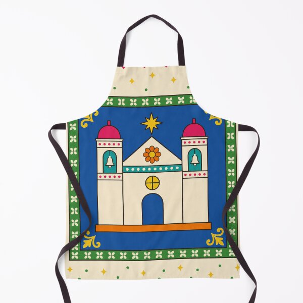 Item preview, Mexican Folk Church — Talavera Tile Christmas Iglesia Papel Picado designed and sold by Planthem.