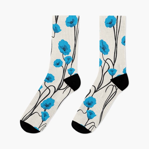 Item preview, Blue Poppy Floral Botanical Pattern designed and sold by Aniko Tulipan.