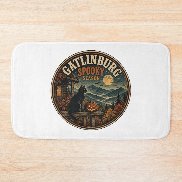 Item preview, Gatlinburg Spooky Season Black Cat Halloween Smoky Mountains designed and sold by Globalcitytees.