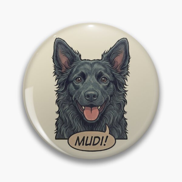 Item preview, Retro Vintage Comic Mudi Dog Art – Cute Hungarian Sheepdog designed and sold by Pfotenfaden.