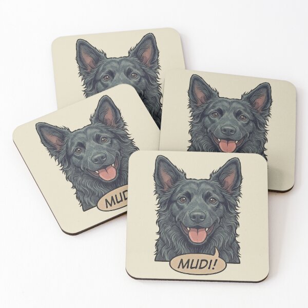 Item preview, Retro Vintage Comic Mudi Dog Art – Cute Hungarian Sheepdog designed and sold by Pfotenfaden.