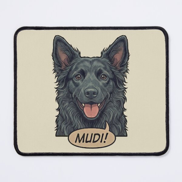 Item preview, Retro Vintage Comic Mudi Dog Art – Cute Hungarian Sheepdog designed and sold by Pfotenfaden.