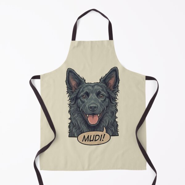Item preview, Retro Vintage Comic Mudi Dog Art – Cute Hungarian Sheepdog designed and sold by Pfotenfaden.