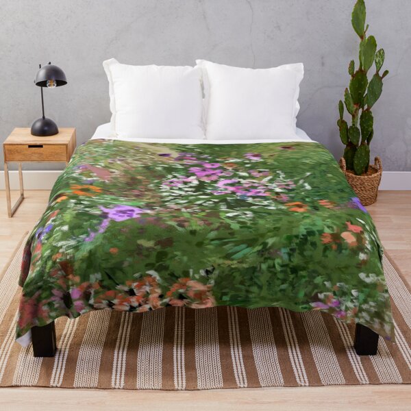 Item preview, Verdant Echoes – Impressionist Wildflower Garden Art Print designed and sold by 83oranges.com.