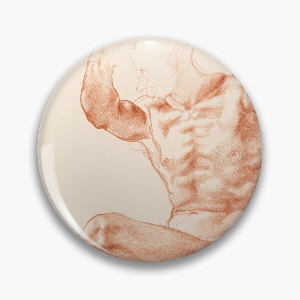 Item preview, Muscular Male Nude Anatomical Study in Sanguine designed and sold by artofuniverse.