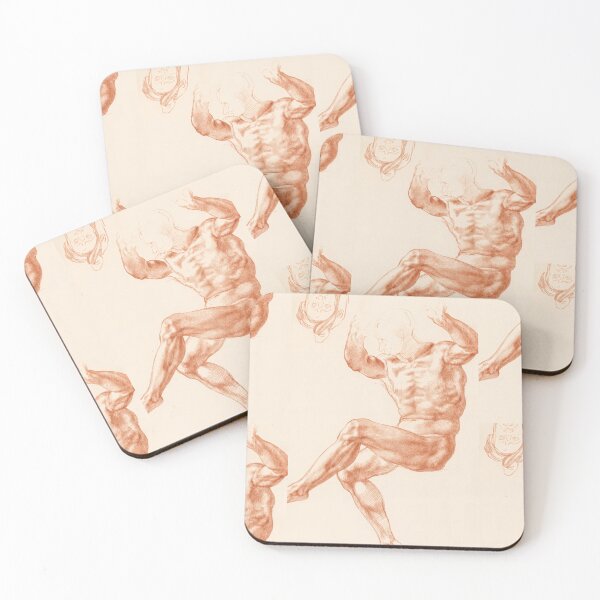 Item preview, Muscular Male Nude Anatomical Study in Sanguine designed and sold by artofuniverse.