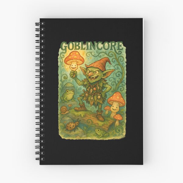 Item preview, Forest Goblin Frogs and Mushrooms Artwork Poster designed and sold by TshirtsDistrict.