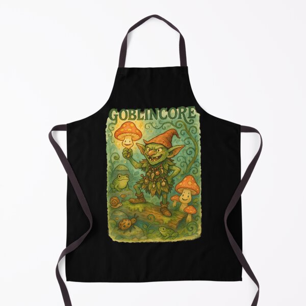 Item preview, Forest Goblin Frogs and Mushrooms Artwork Poster designed and sold by TshirtsDistrict.