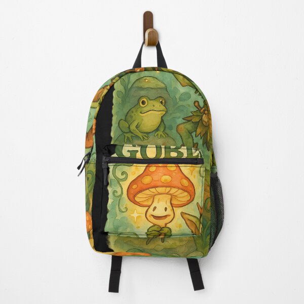 Item preview, Forest Goblin Frogs and Mushrooms Artwork Poster designed and sold by TshirtsDistrict.