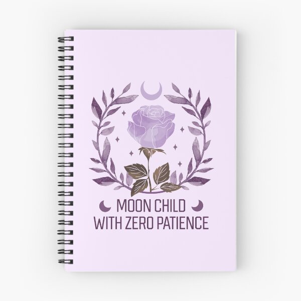 Item preview, Moon Child With Zero Patience - Sarcastic Celestial Watercolor Rose designed and sold by the-Z3nith.