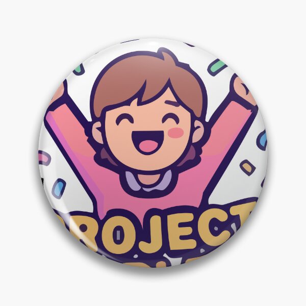 Item preview, Project Complete Celebration - Cute Kawaii Character with Confetti designed and sold by All Year Summer Co..