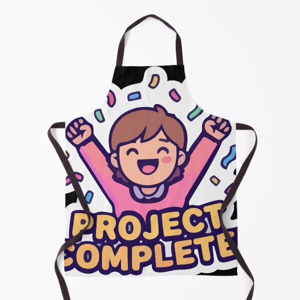 Item preview, Project Complete Celebration - Cute Kawaii Character with Confetti designed and sold by All Year Summer Co..