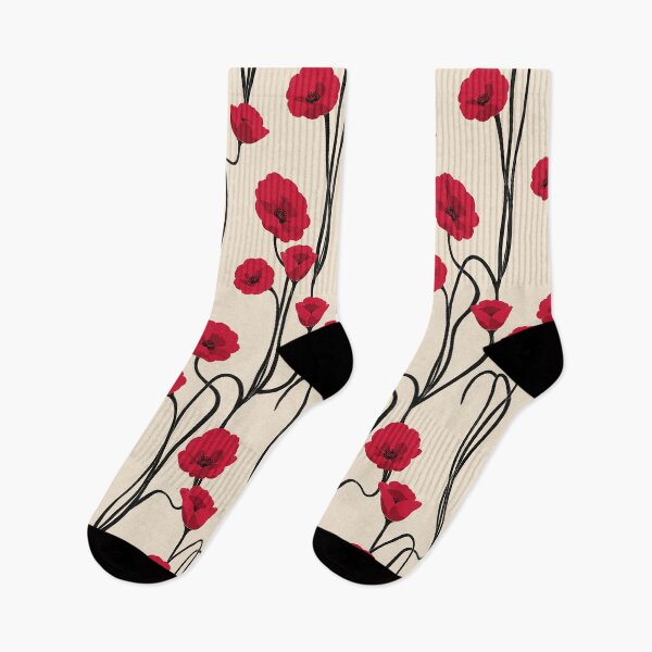 Item preview, Red Poppy Floral Botanical Pattern designed and sold by Aniko Tulipan.