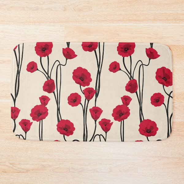 Item preview, Red Poppy Floral Botanical Pattern designed and sold by Aniko Tulipan.