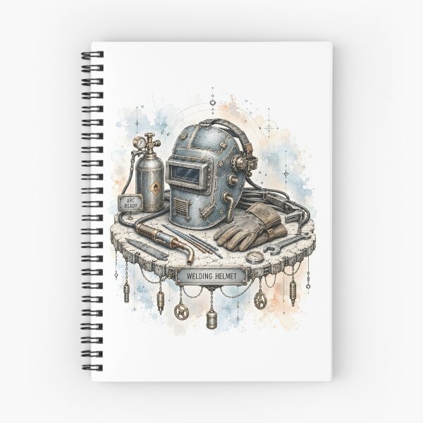 Item preview, Dieselpunk Welding Helmet - Arc Ready Industrial Relic designed and sold by Shadow Sprite Art.
