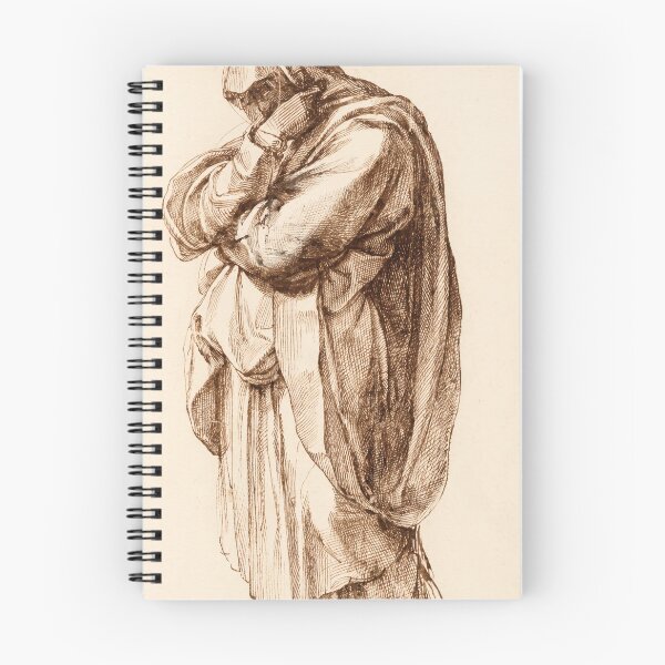 Item preview, Hooded Mourning Figure Draped Sepia Study designed and sold by artofuniverse.